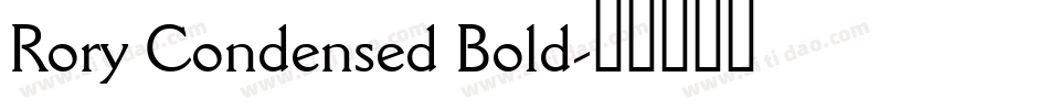 Rory Condensed Bold字体转换